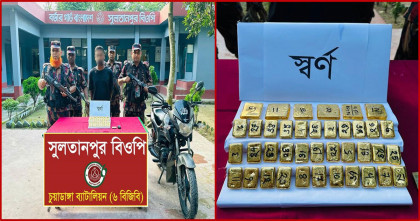দর্শনা সীমান্তে  বিজিবির অভিযানে প্রায় সাত কেজি স্বর্ণসহ আটক একজন 