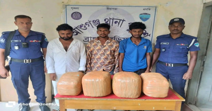 আশুগঞ্জে প্রাইভেটকারে গাঁজা বহন: ৩ মাদক কারবারী গ্রেপ্তার