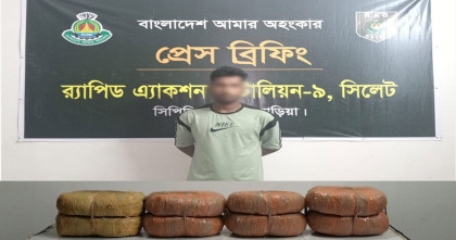 বিজয়নগরে র‍্যাবের অভিযান: গাঁজাসহ মাদক ব্যবসায়ী গ্রেপ্তার