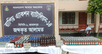 শেরপুরে ৫৮৪ বোতল বিদেশি মদসহ দুই মাদককারবারি গ্রেপ্তার