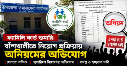 ফ্যামিলি কার্ড শুমারি: বাঁশখালীতে নিয়োগ প্রক্রিয়ায় অনিয়মের অভিযোগ