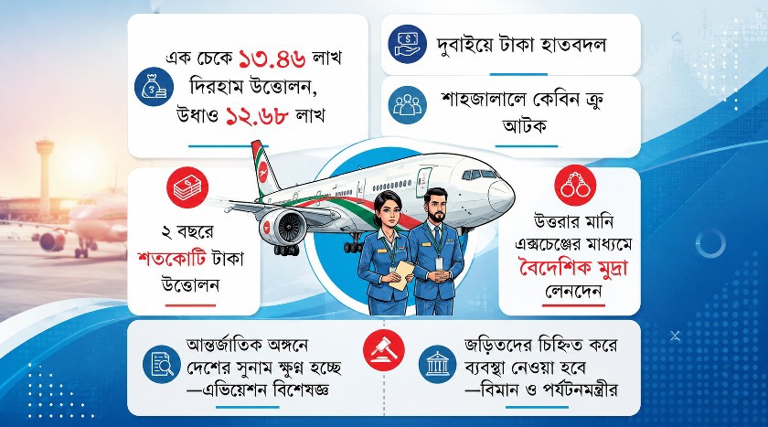 বিমানের কেবিন ক্রুদের বিরুদ্ধে হুন্ডির অভিযোগ