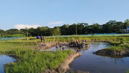 কুমিল্লায় কৃষিজমিতে ড্রেজারের দাপট, কৃষকের অভিযোগ