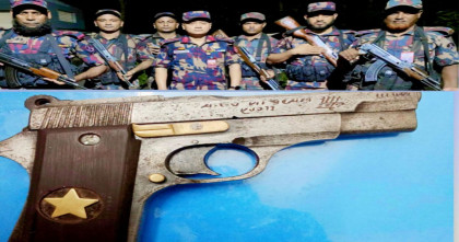 শার্শার অগ্রভুলট গ্রামে পরিত্যক্ত অবস্থায় বিদেশি পিস্তল উদ্ধার