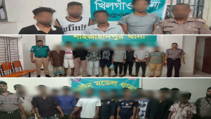 মোহাম্মদপুর, বংশাল ও লালবাগ থানার বিশেষ অভিযানে গ্রেপ্তার ৪০