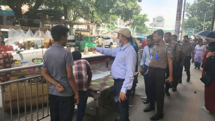 কারওয়ান বাজার-ফার্মগেটে মেট্রোরেল এলাকায় উচ্ছেদ অভিযান