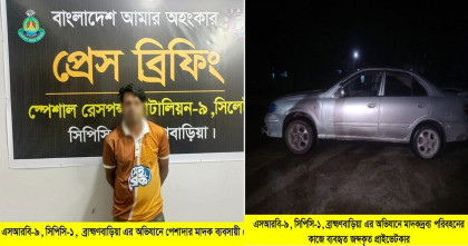 নবীনগরে প্রাইভেটকার থেকে ৪৭ কেজি গাঁজা উদ্ধার: গ্রেপ্তার এক