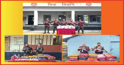যশোর সীমান্তে ২৫ কেজি গাঁজাসহ সাত লাখ টাকার চোরাচালানী পণ্য জব্দ 