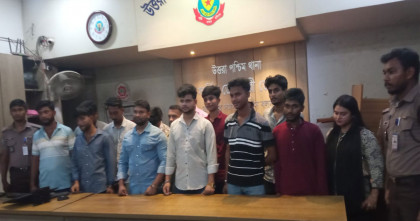রাজধানীর উত্তরায় শেখ হাসিনার জন্মদিন পালনের সময় নারীসহ আটক ১৫ 