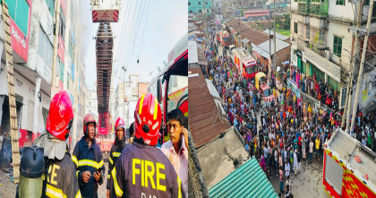 গাজীপুরের টঙ্গীতে ঝুটের গুদামে ভয়াবহ অগ্নিকাণ্ড; অর্ধকোটি টাকার ক্ষয়ক্ষতি 