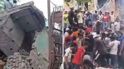 দিল্লিতে পাঁচতলা ভবন ধসে হতাহতের আশঙ্কা