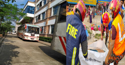 ধামরাইয়ে একেএইচ ইকোর বাসের ধাক্কায় কাভার ভ্যান চালক নিহত