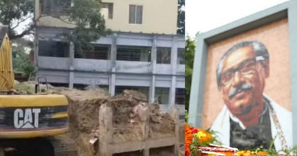 হবিগঞ্জে ৪০ লাখ টাকা ব্যয়ে নির্মিত বঙ্গবন্ধুর ম্যুরাল অপসারণ