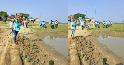 নেত্রকোনায় জনদুর্ভোগ লাঘবে তারুণ্যের উদ্যোগে স্বেচ্ছাশ্রমে সড়ক মেরামত