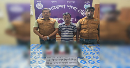 ব্রাহ্মণবাড়িয়ার কসবায় বিদেশি মদ ও বিয়ারসহ আটক এক: নগদ ১৮ হাজার ২০০ টাকা জব্দ