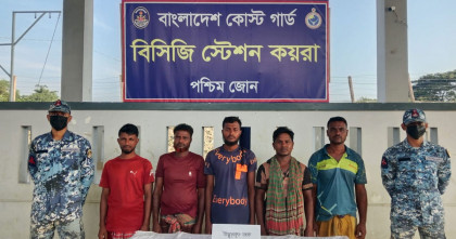 সুন্দরবনে কোস্ট গার্ডের সঙ্গে বনদস্যুদের গোলাগুলি; পাঁচ জেলে উদ্ধার   